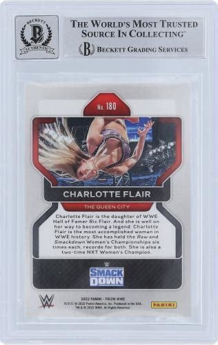 Charlotte Flair Wwe Signed Panini Prizm Beckett Fanatics