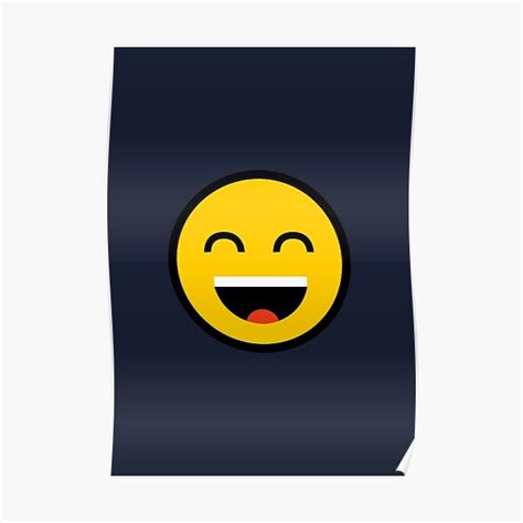 "Open Mouth Smile Emoji" Poster for Sale by Feelklin | Redbubble