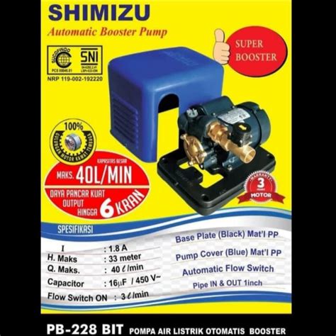 Jual Mesin Pompa Air Pendorong Otomatis Booster Pump Shimizu Pb Bit