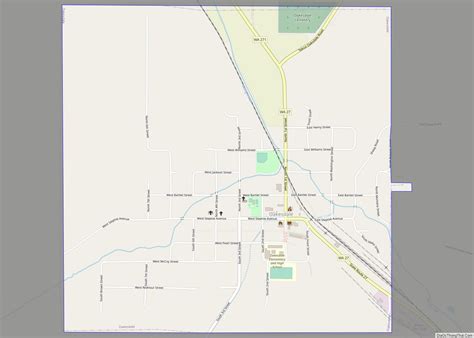 Map of Oakesdale town