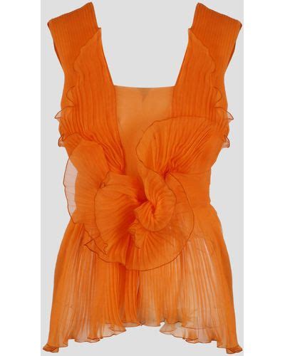 Orange Alberta Ferretti Tops For Women Lyst