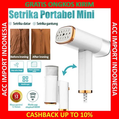 Jual Setrika Uap Portable Foldable Listrik Low Watt W Lipat Ringan