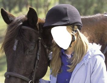 Fille Blonde Avec Un Cheval Photo Frame Effect Pixiz
