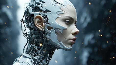 Premium Ai Image Futuristic Ai Woman