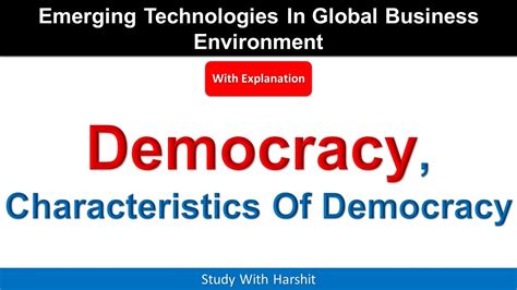 Definition Of Democracy And Characteristics Of Democracy Youtube