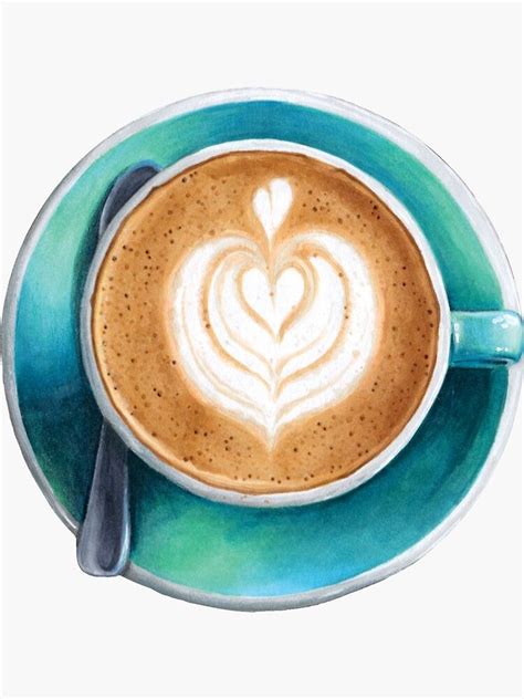 Beautiful Cup Of Cappuccino Sticker By Windfreakart Redbubble