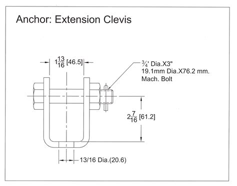 Anchor Extension Clevis Slacan