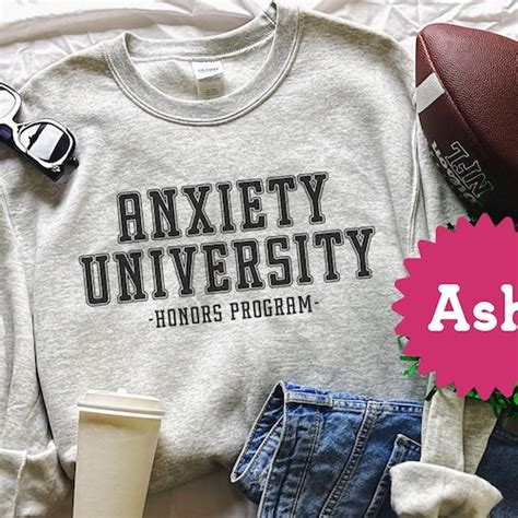 Anxiety University Honors Program Sweatshirt Introvert Etsy