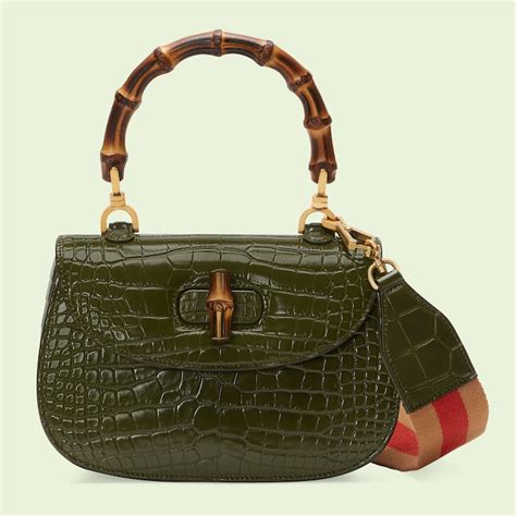 Gucci Bamboo 1947 Crocodile Bag In Forest Green Gucci® Se