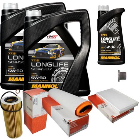 MAHLE CONTROLLO SET 11L Mannol 5W 30 Longlife Per BMW Serie 5er Touring