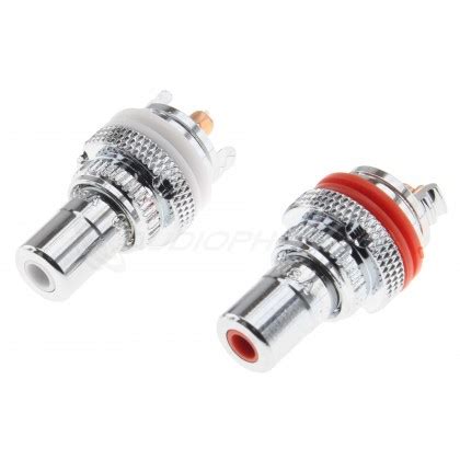 Embases Rca Cuivre Pur Plaqu Rhodium La Paire