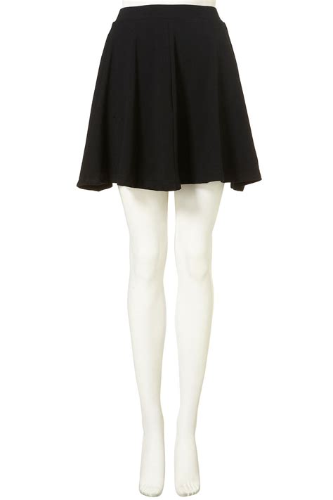 Lyst Topshop Jersey Skater Skirt In Black