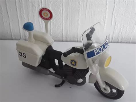 PLAYMOBIL POLICE MOTO DE PATROUILLE réf 3564 3489 VINTAGE