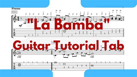 La Bamba Guitar Tutorial Tab YouTube