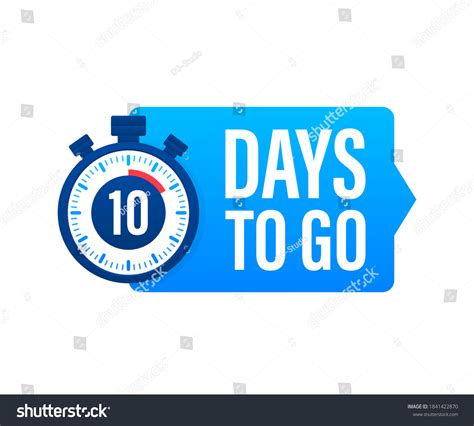 10 Days Go Countdown Timer Clock 库存矢量图（免版税）1841422870 Shutterstock