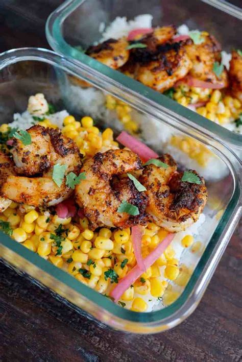 Blackened Shrimp Taco Bowl Meal Prep Jz Eats