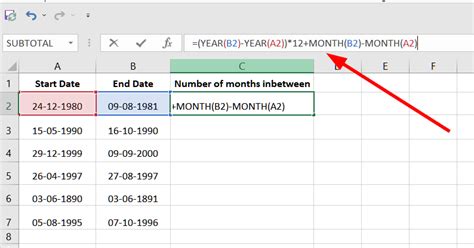 Power Query Calculate Number Of Months Between Two Dates Printable