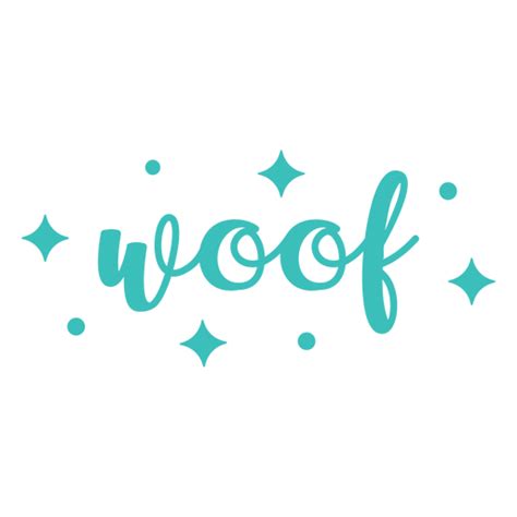 Design PNG E SVG De Citação De Cor De Letras Woof Para Camisetas