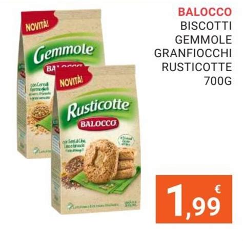 Balocco Biscotti Gemmole Granfiocchi Rusticotte 700 g offerta di Eté