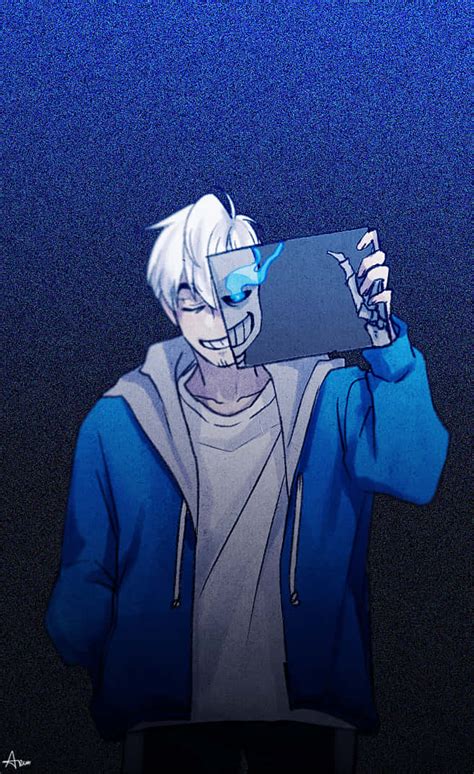 Download Undertale Sans With A Mischievous Grin Wallpaper