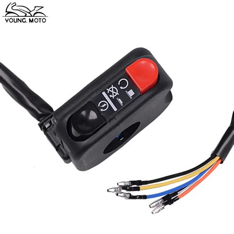 Mm Motorcycle Handlebar Led Headlight Lamp Switch On Off Control