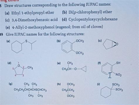 Solved Draw Structures Corresponding To The Following Iupac