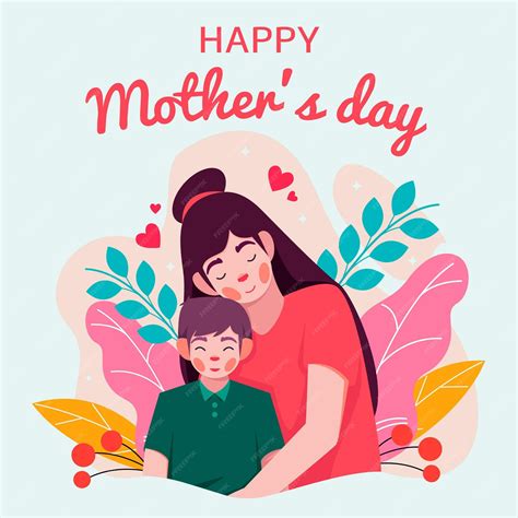 Premium Vector Flat Mothers Day Illustration