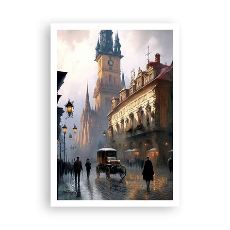 Obraz Plakat Czar Praskiego Wieczoru 70x100cm Stare Miasto