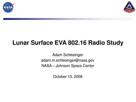 Ppt Lunar Surface Eva 80216 Radio Study Powerpoint Presentation