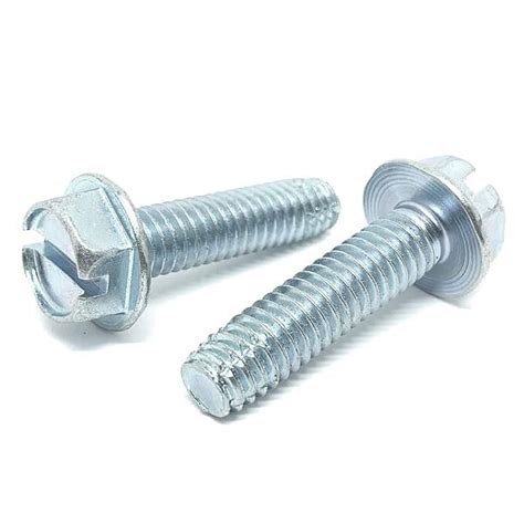 Pieces 10 24x58 Slotted Hex Washer Head Type F Thread Cutting Bolts Screws Coarse Full