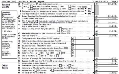 Completing Form 1040 The Face Of Your Tax Return Us Expat Taxes