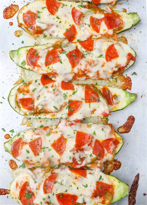 Zucchini Pizza Boats Vegetable Recipes