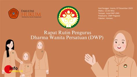 Rapat Rutin Pengurus Dharma Wanita Persatuan DWP Fakultas Hukum