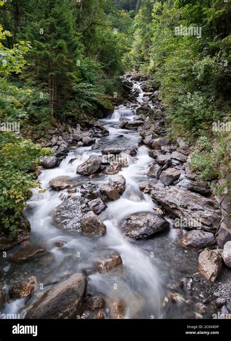 Alpine Mountain Creek Alpine Stream In The Swiss Alps Interlaken