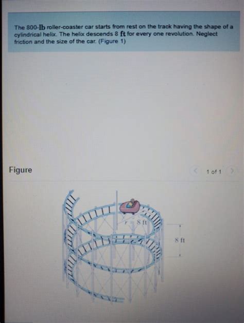 Solved The Lb Roller Coaster Car Starts From Rest On The Chegg