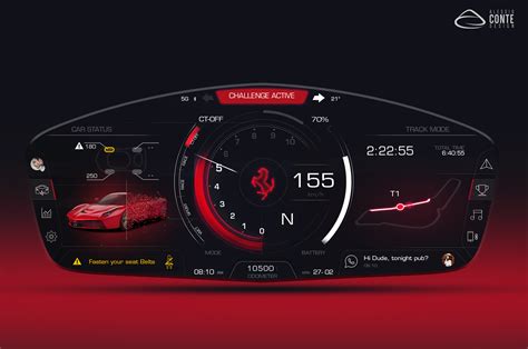 Personal Concept For A New Ferrari Hmi On Behance