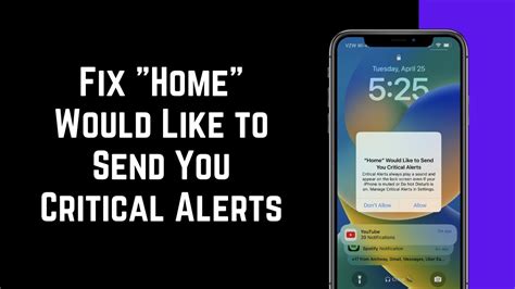 Fix Home Would Like To Send You Critical Alerts On IPhone 2023