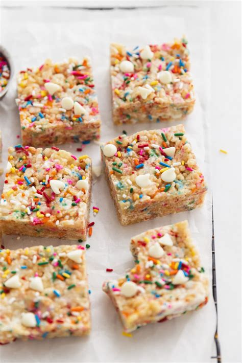 White Chocolate Funfetti Rice Krispie Treats Broma Bakery