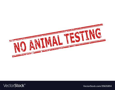 No Animal Testing Stamp Seal With Scratched Vector Image