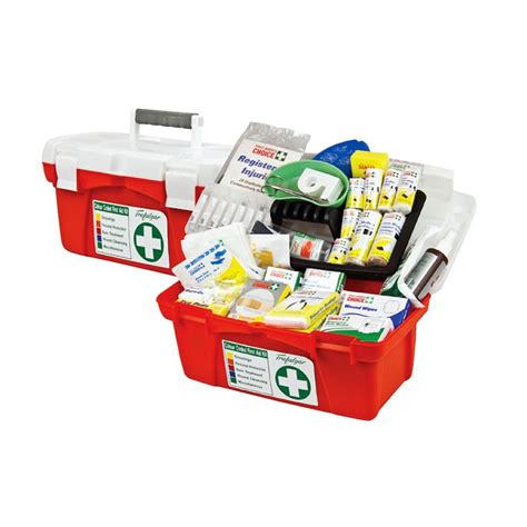 National Workplace First Aid Kit Wall Mount Portable Hard Case