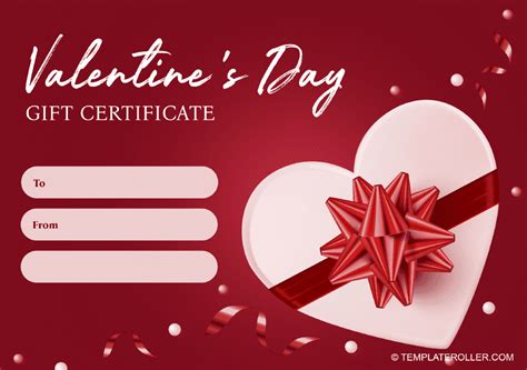 Valentines T Certificate Template T Download Printable Pdf Templateroller