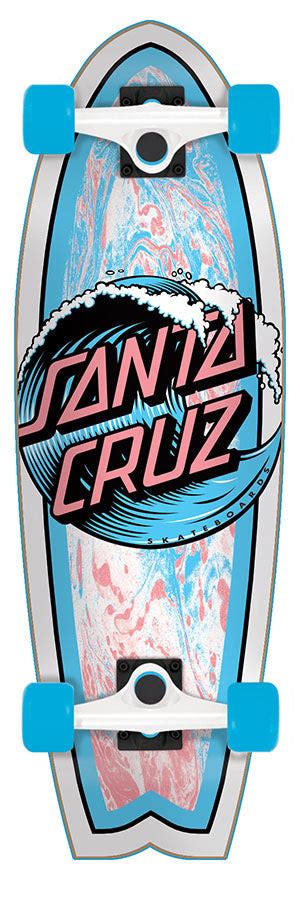 Santa Cruz Wave Dot Shark Cruzer 27 Bluetile Skateboards