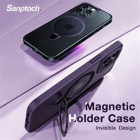 Sanptoch Invisible Magsafe Holder Phone Case For Iphone