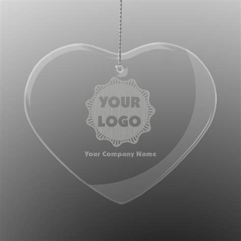 Custom Logo & Company Name Engraved Glass Ornament | YouCustomizeIt