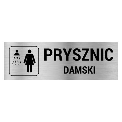 Prysznic Damski Naklejka Tabliczka Srebrna Sklep Z Naklejkami