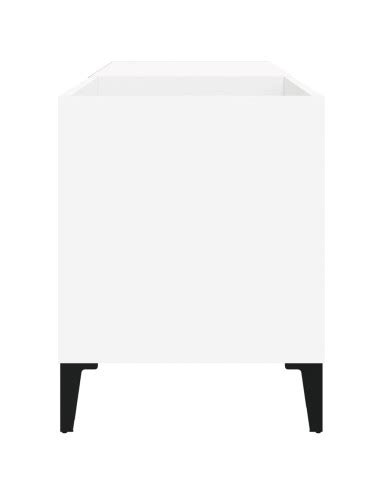 Meuble Bas Platine Vinyles Blanc Avec Rangement Vinyles Armoire Ciel