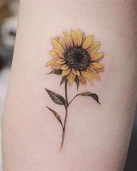 Sunflower Tattoo On Finger