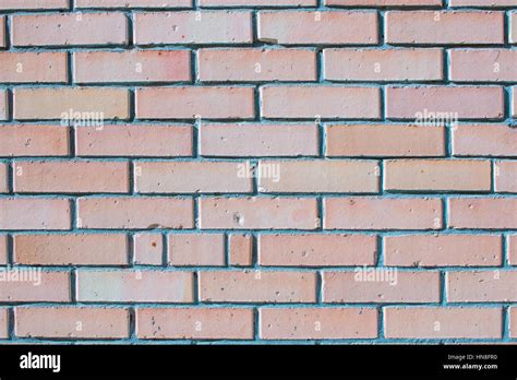 Pale Red Orange Sand Lime Silicate Brick Wall Background Stock Photo