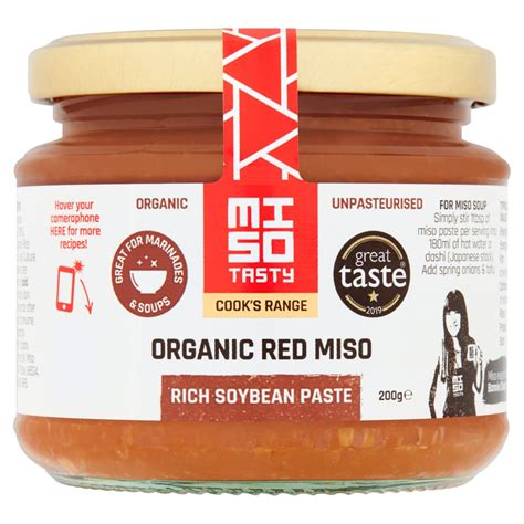 Miso Tasty Organic Red Aka Miso Cooking Paste 200g British Essentials