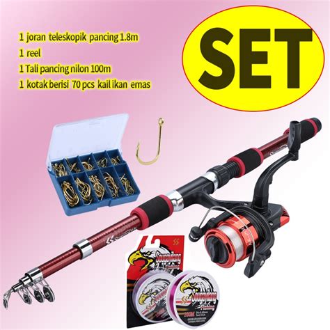 Jual Sougayilang 1 8M Fishing Rod Reel Set Joran Pancing EVA Handle